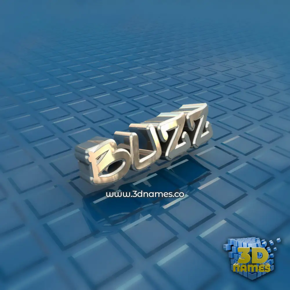 buzz in Blue Bling style - 3D name wallpaper
