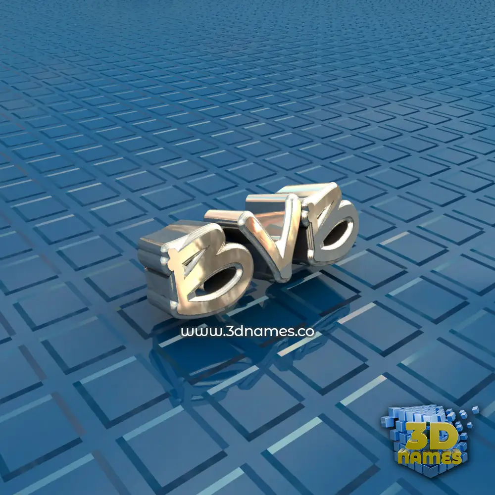 bvb in Blue Bling style - 3D name wallpaper