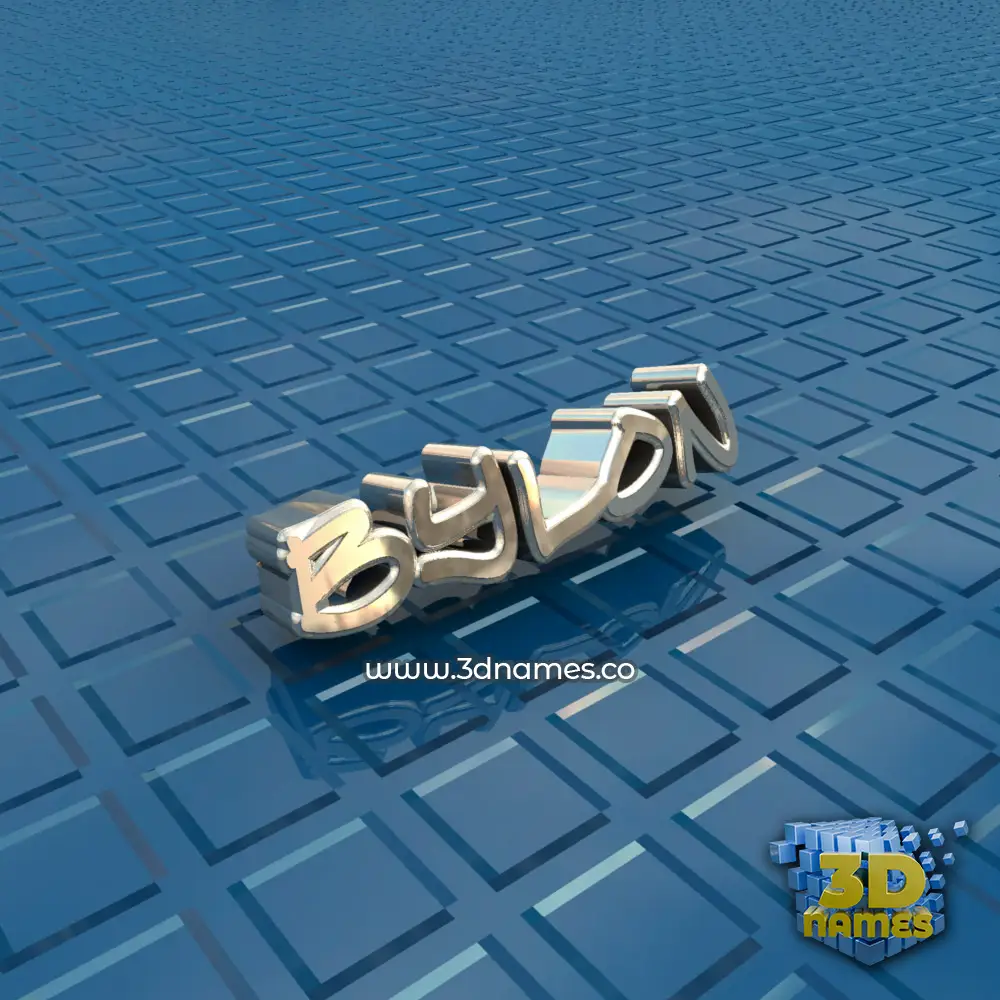bylon in Blue Bling style - 3D name wallpaper