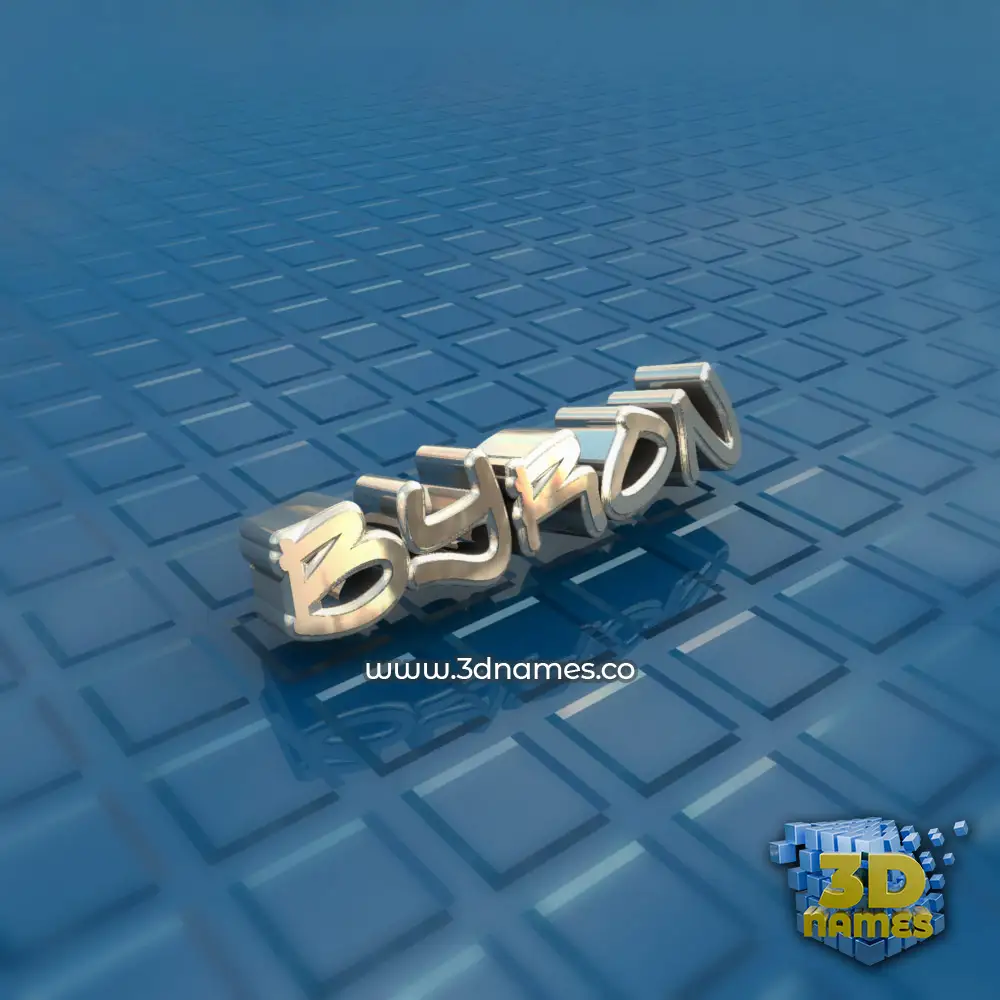 byron in Blue Bling style - 3D name wallpaper