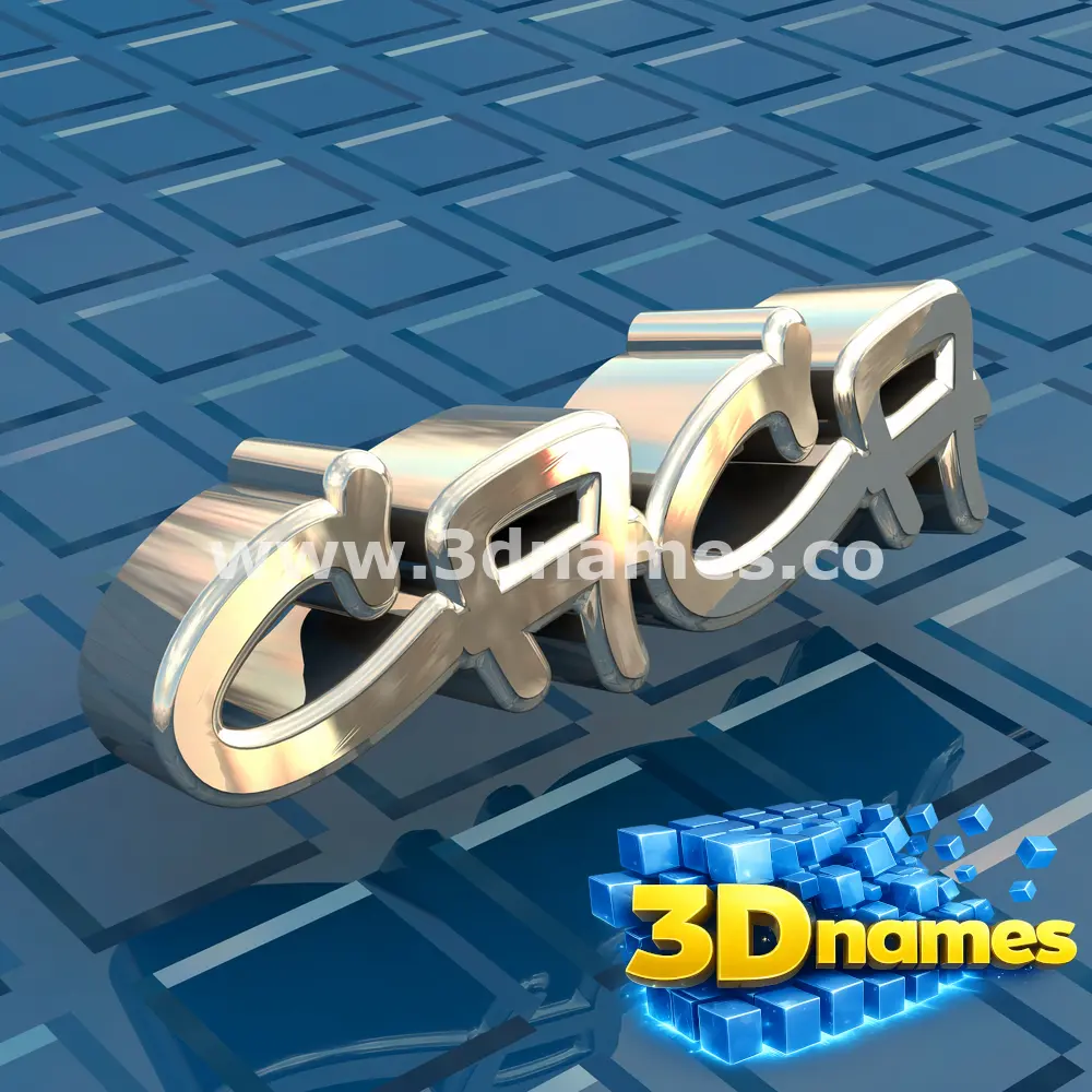 caca in Blue Bling style - 3D name wallpaper
