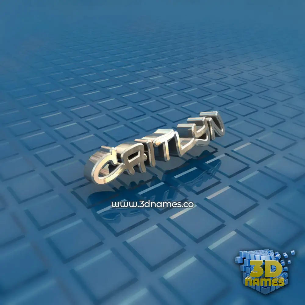caitlyn in Blue Bling style - 3D name wallpaper