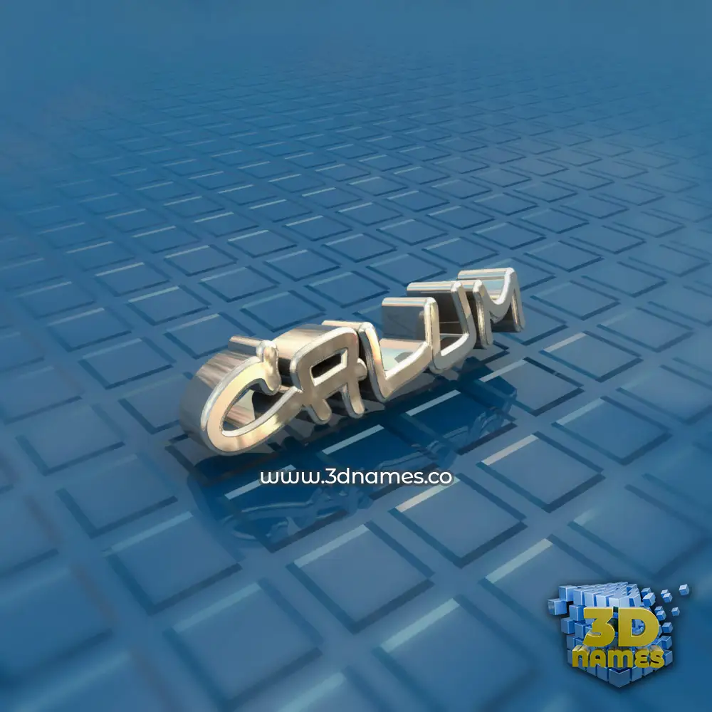 calum in Blue Bling style - 3D name wallpaper
