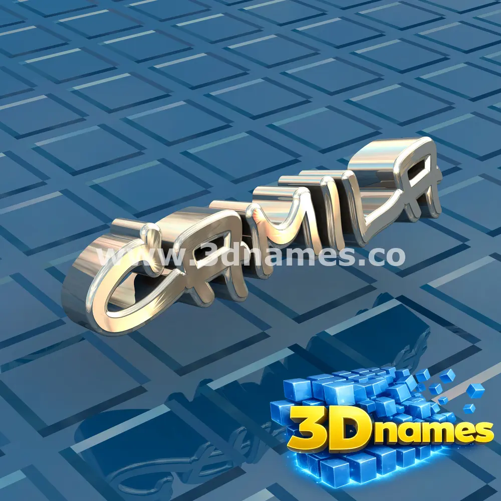 camila in Blue Bling style - 3D name wallpaper