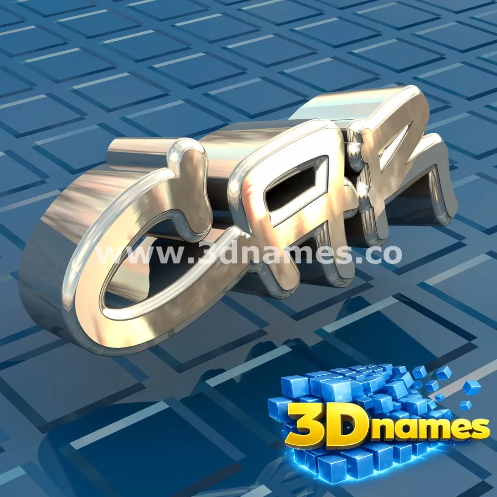 car in Blue Bling style - 3D name wallpaper