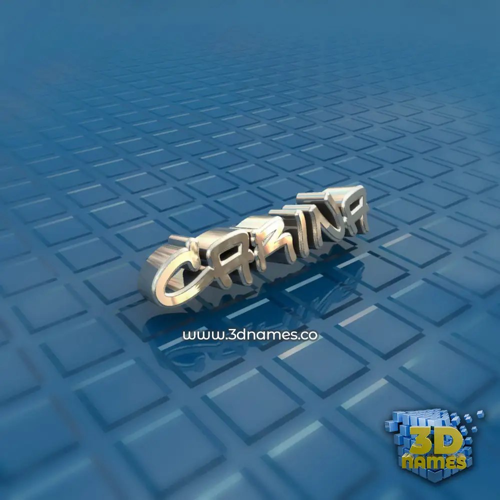 carina in Blue Bling style - 3D name wallpaper