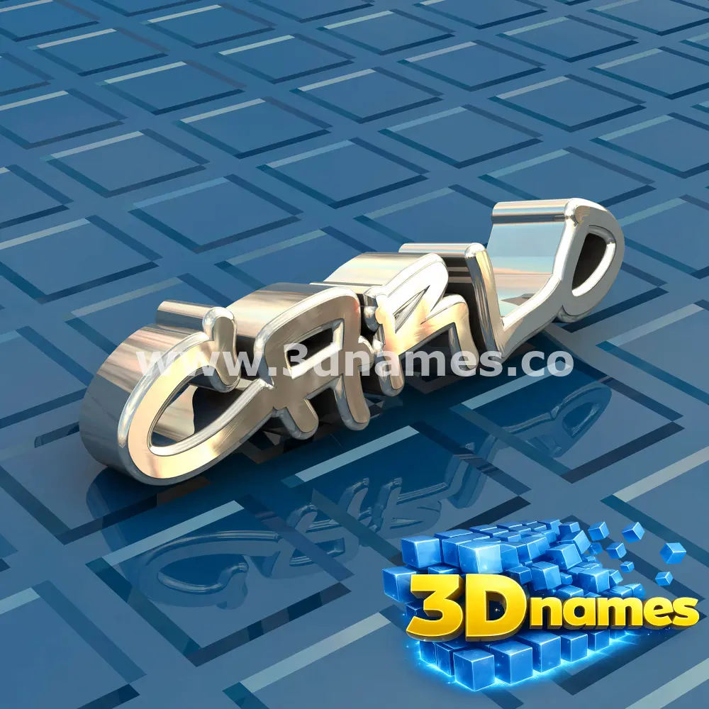 carlo in Blue Bling style - 3D name wallpaper