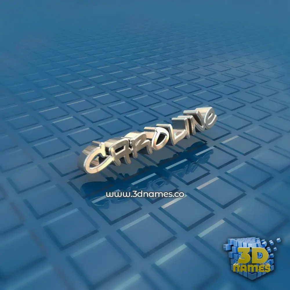 caroline in Blue Bling style - 3D name wallpaper
