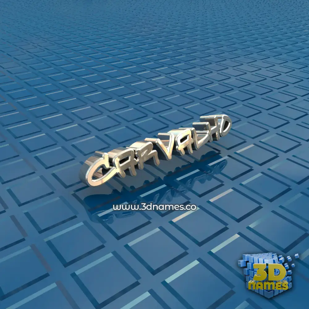 carvalho in Blue Bling style - 3D name wallpaper