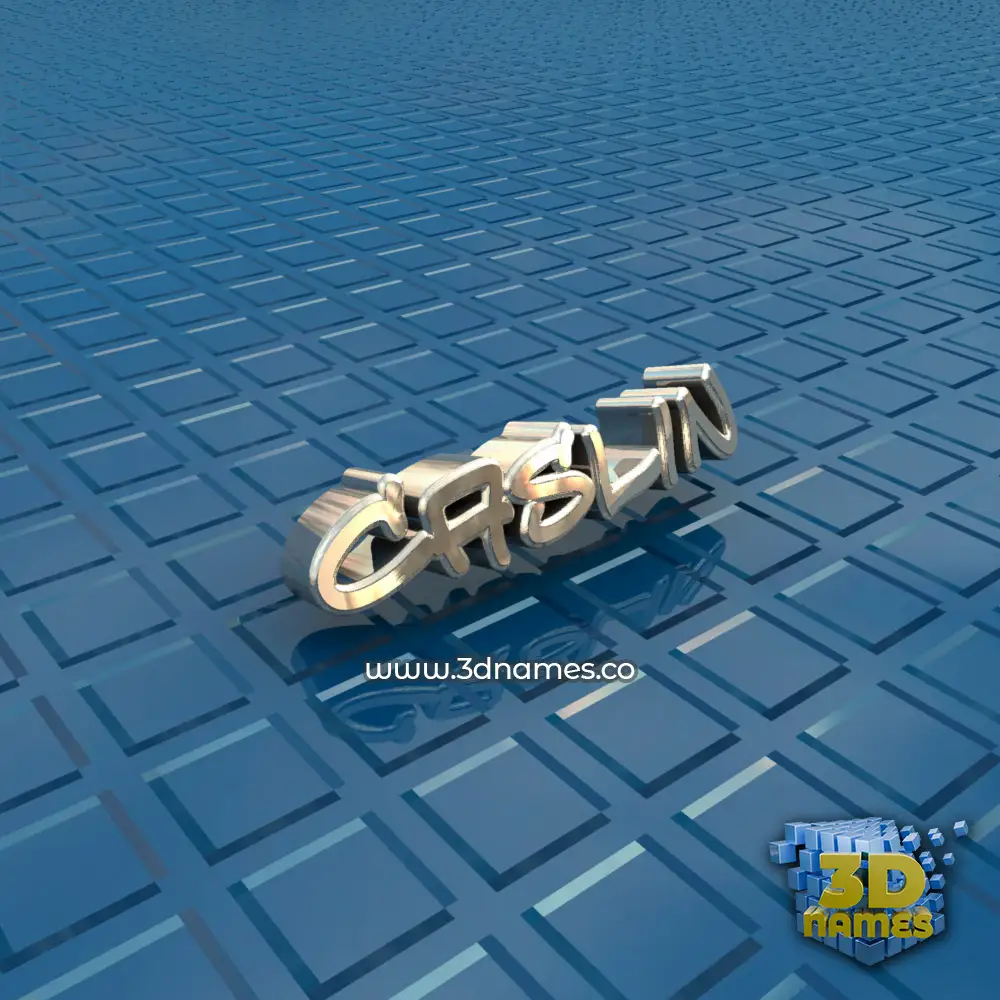 caslin in Blue Bling style - 3D name wallpaper