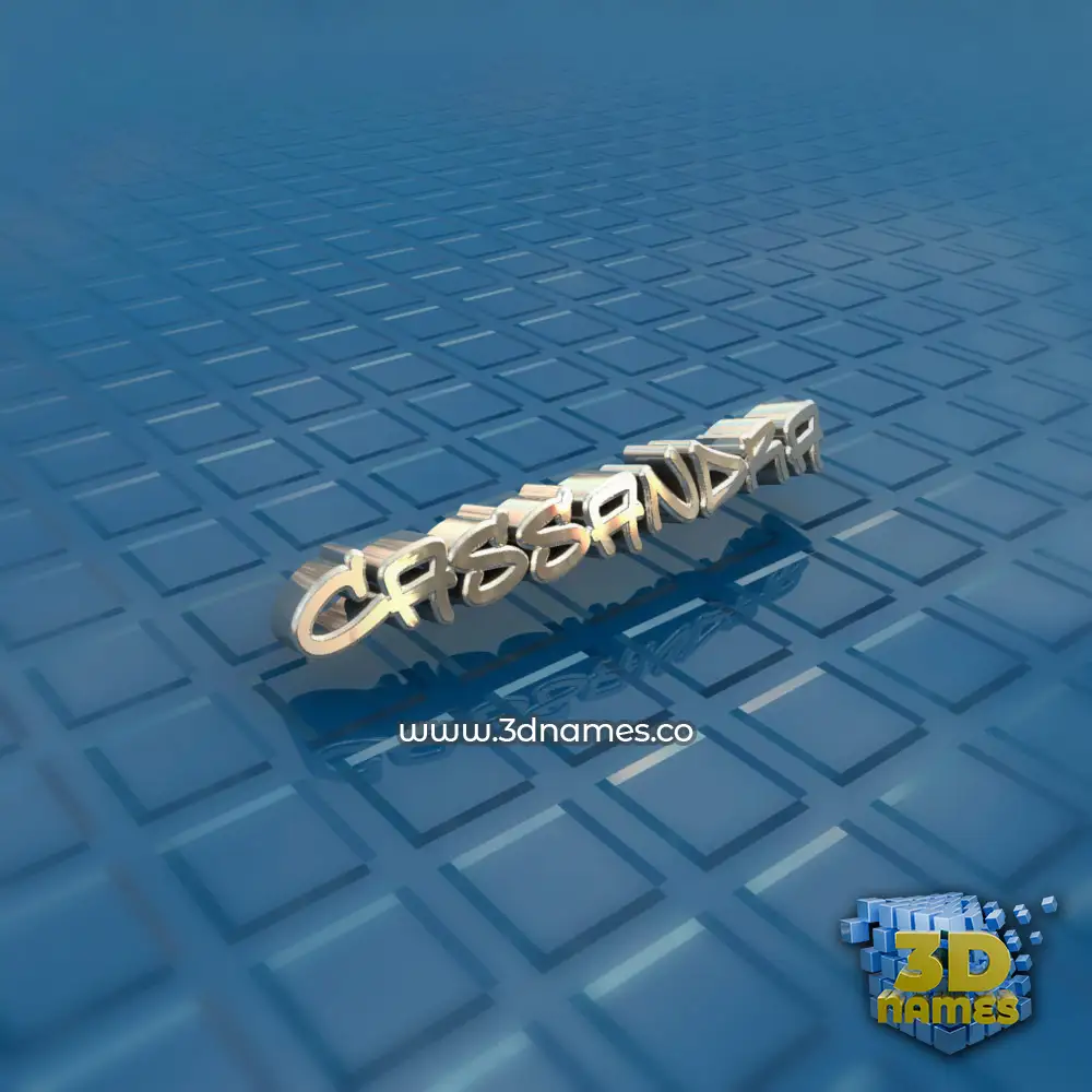 cassandra in Blue Bling style - 3D name wallpaper