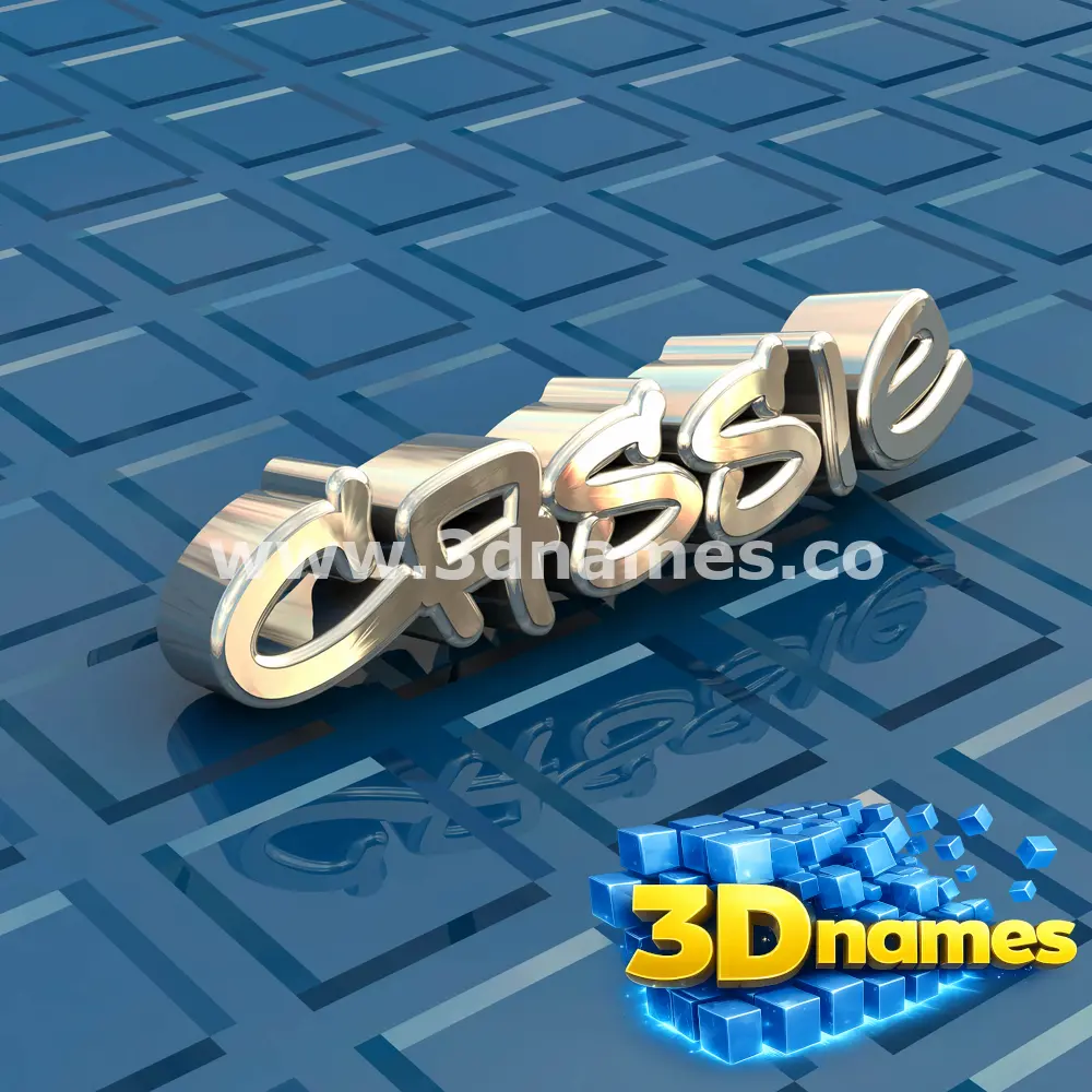 cassie in Blue Bling style - 3D name wallpaper