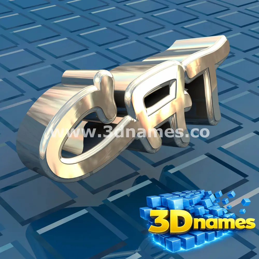 cat in Blue Bling style - 3D name wallpaper