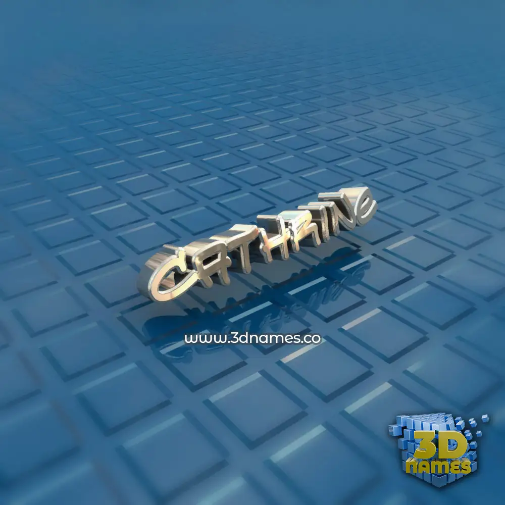 cathrine in Blue Bling style - 3D name wallpaper