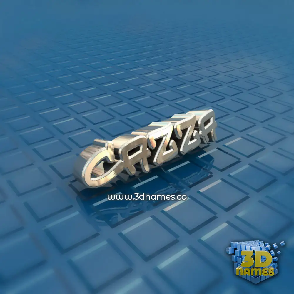 cazza in Blue Bling style - 3D name wallpaper