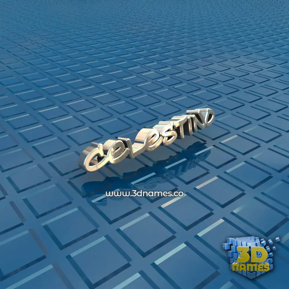 celestino in Blue Bling style - 3D name wallpaper