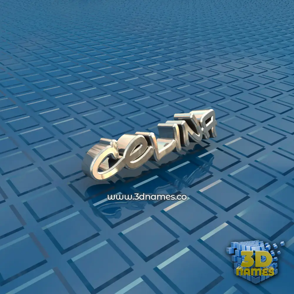 celina in Blue Bling style - 3D name wallpaper