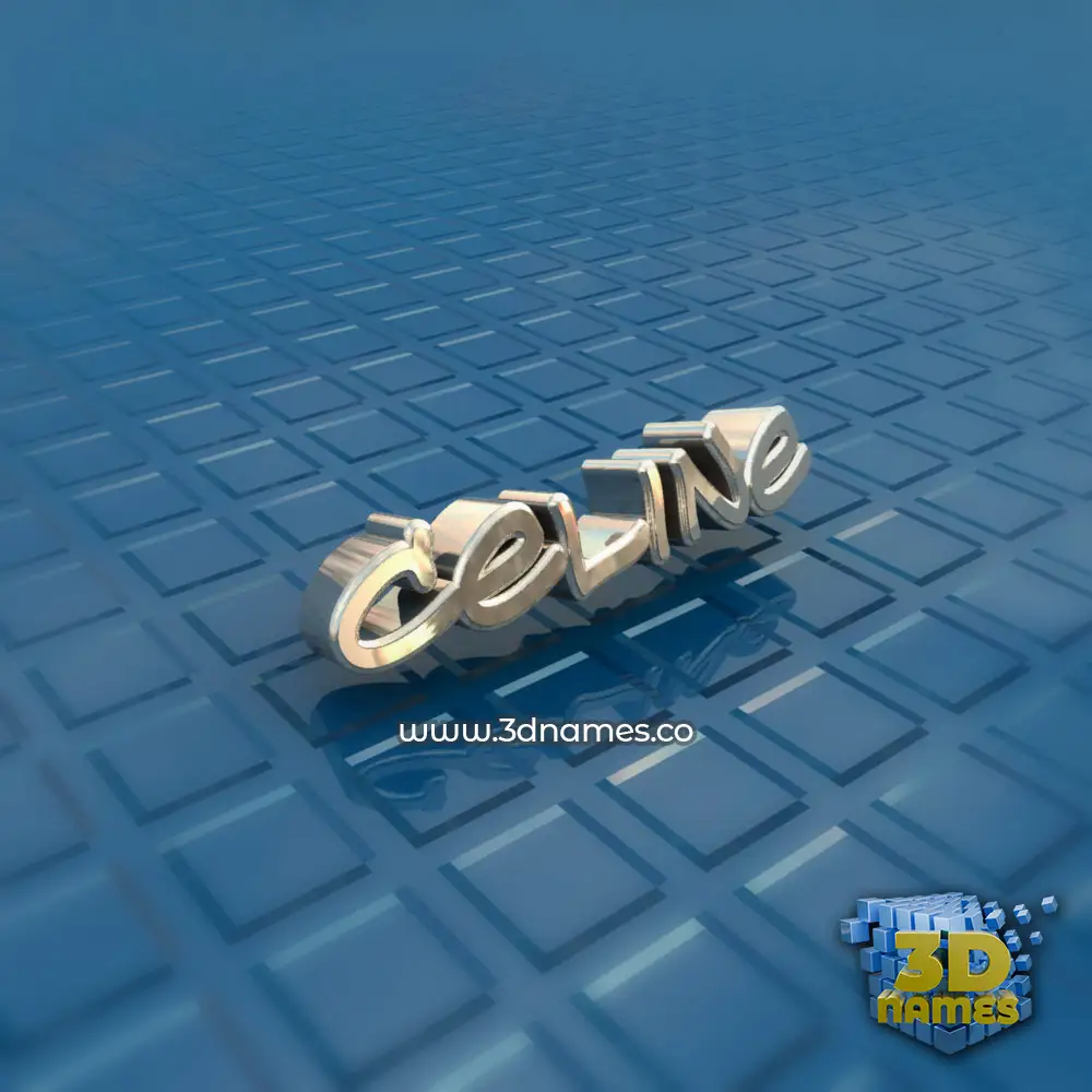 celine in Blue Bling style - 3D name wallpaper