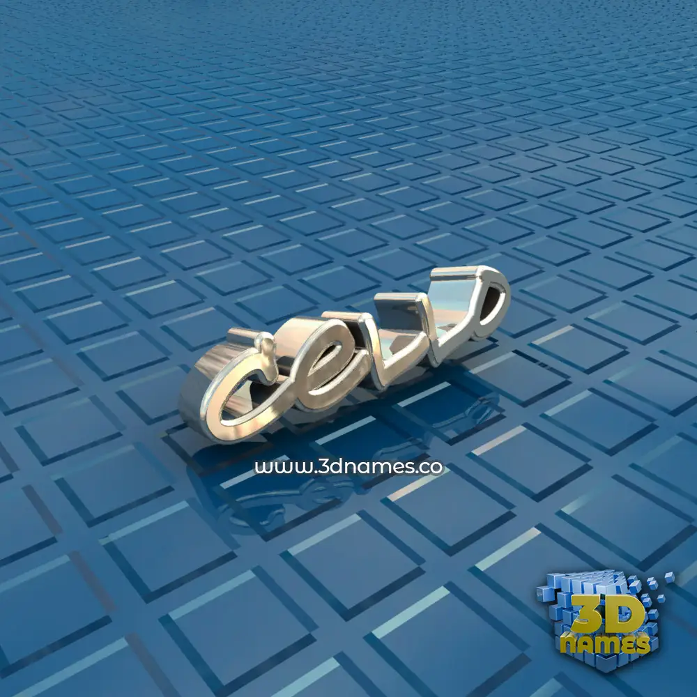 cello in Blue Bling style - 3D name wallpaper