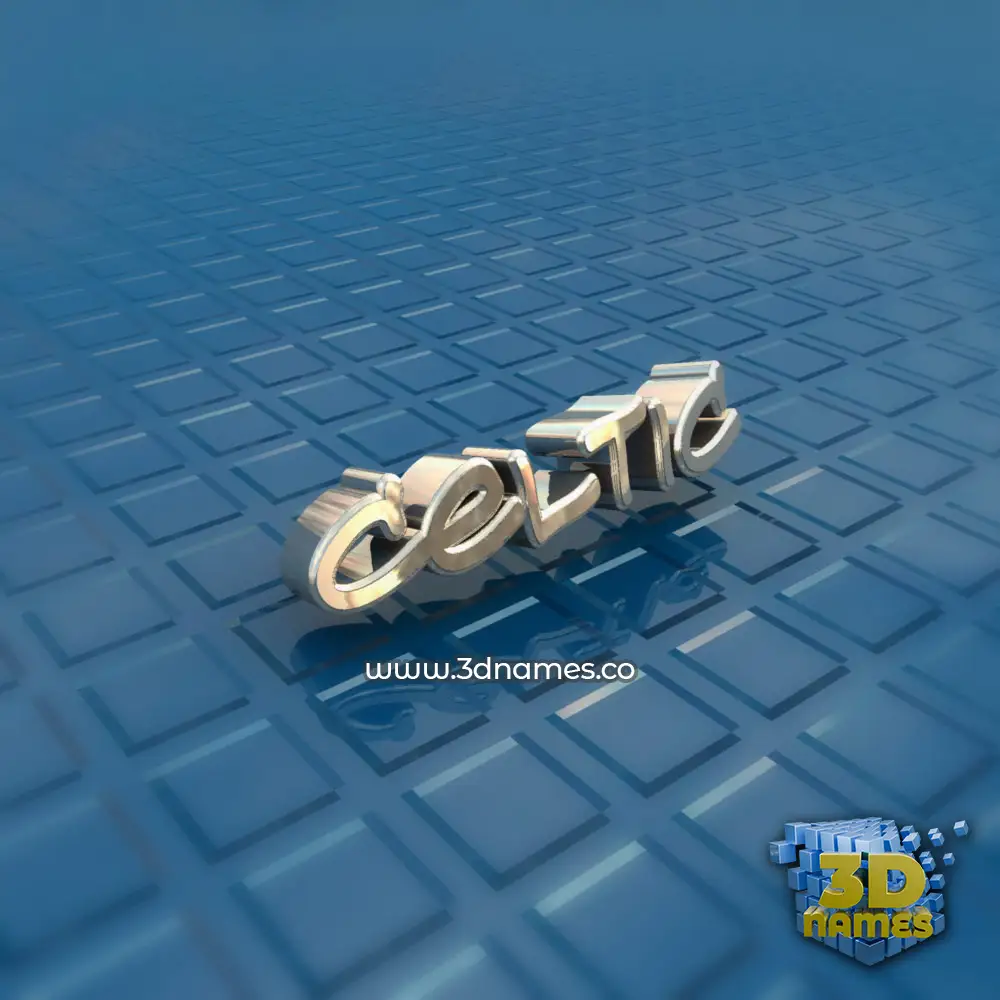 celtic in Blue Bling style - 3D name wallpaper