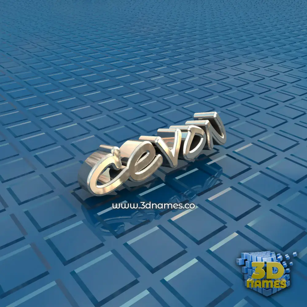 cevon in Blue Bling style - 3D name wallpaper