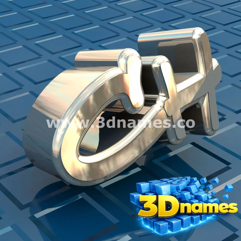 ch in Blue Bling style - 3D name wallpaper