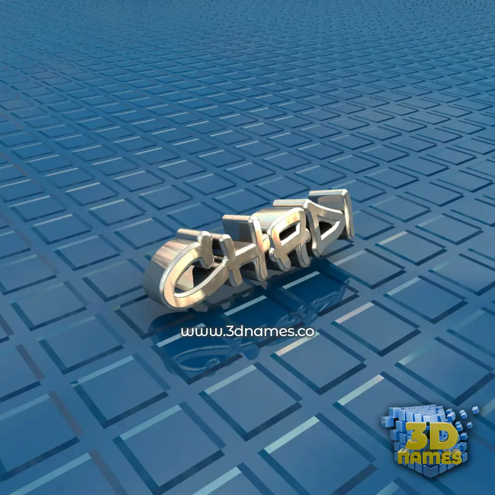 chadi in Blue Bling style - 3D name wallpaper