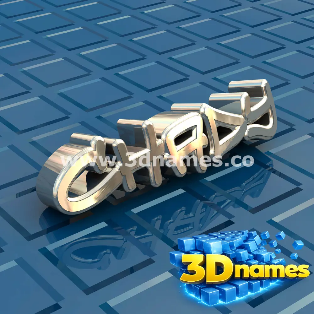 chady in Blue Bling style - 3D name wallpaper