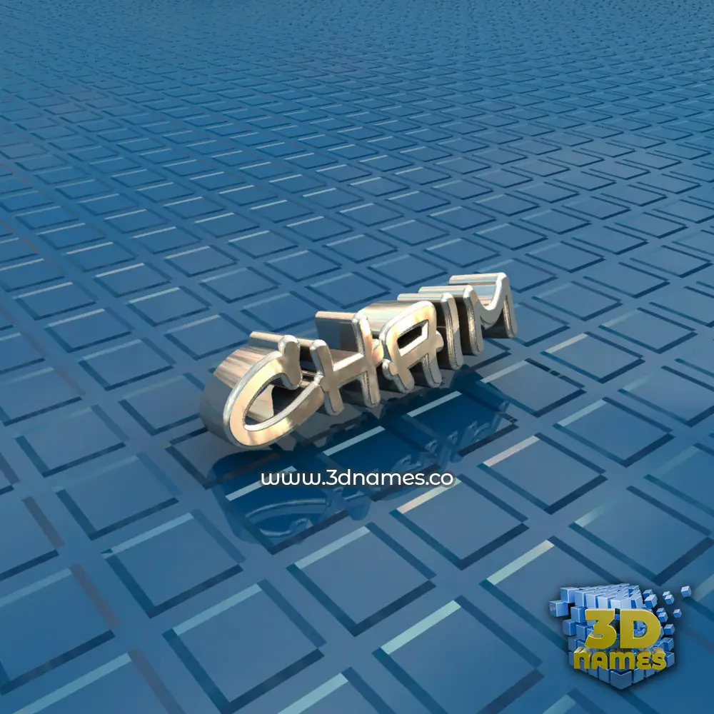 chaim in Blue Bling style - 3D name wallpaper