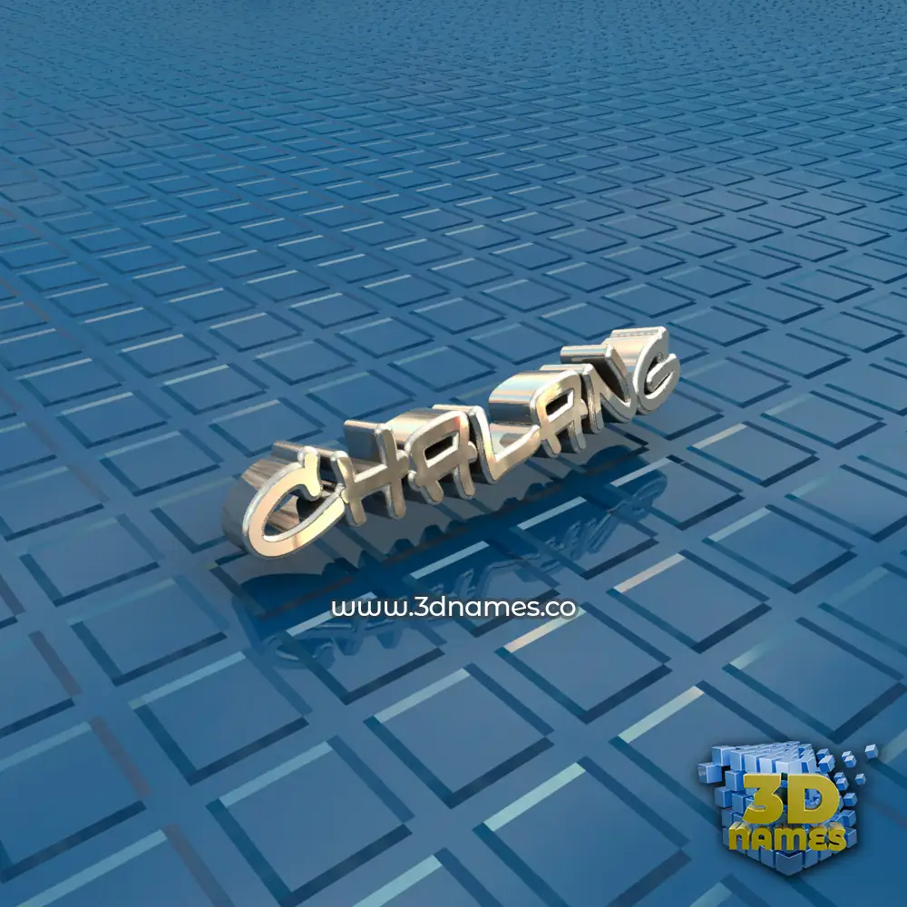 chalang in Blue Bling style - 3D name wallpaper