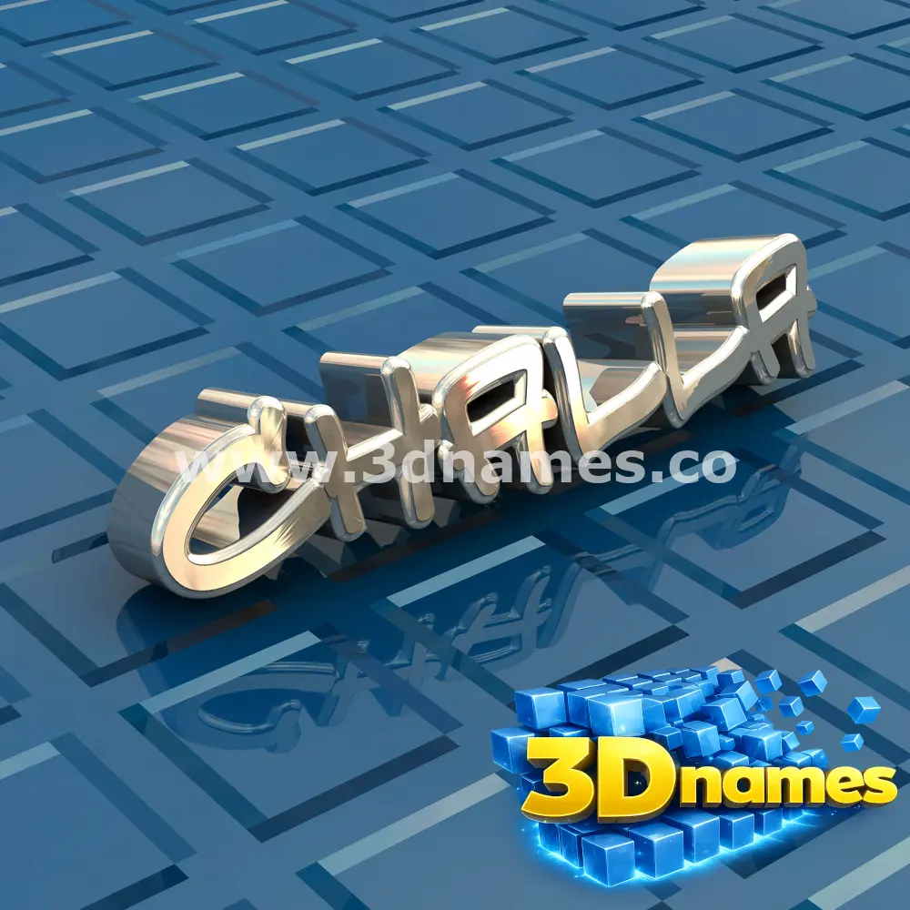 challa in Blue Bling style - 3D name wallpaper