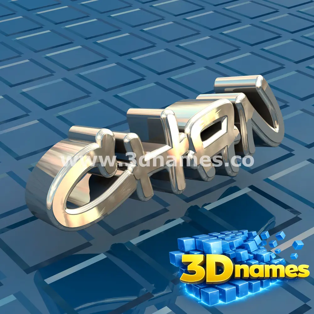 chan in Blue Bling style - 3D name wallpaper