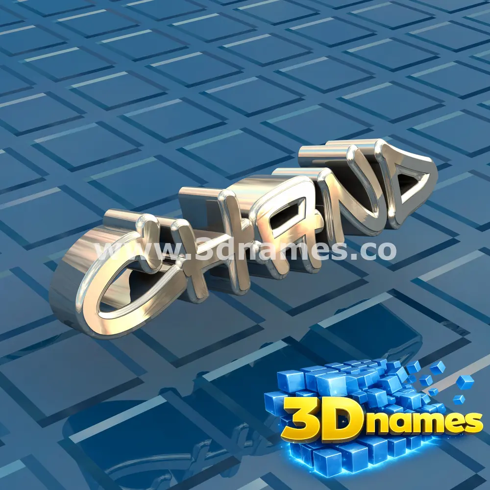 chand in Blue Bling style - 3D name wallpaper