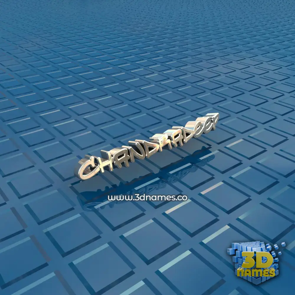 chandradeep in Blue Bling style - 3D name wallpaper