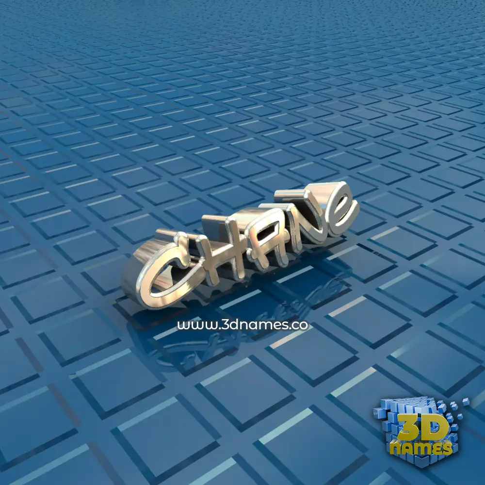 chane in Blue Bling style - 3D name wallpaper