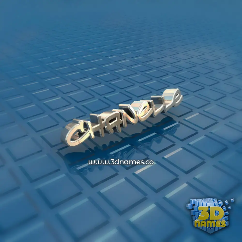 chanelle in Blue Bling style - 3D name wallpaper