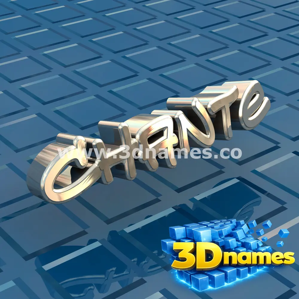 chante in Blue Bling style - 3D name wallpaper