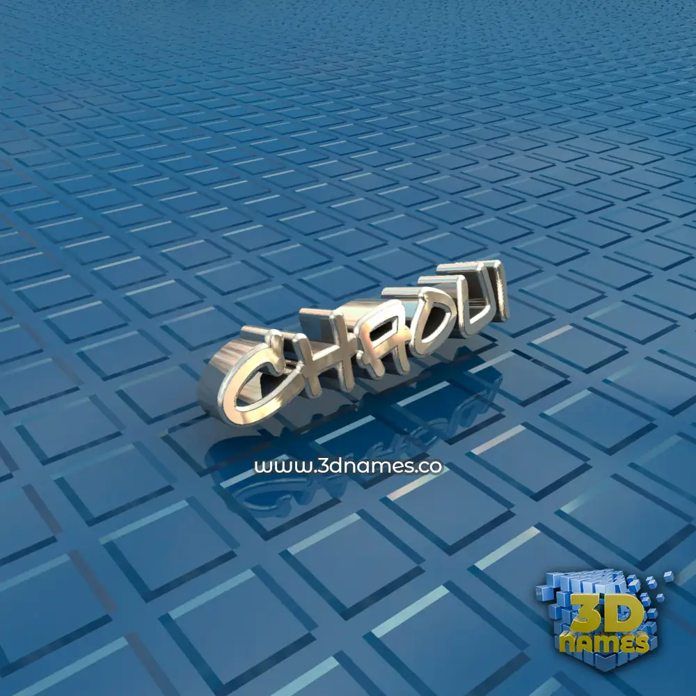 chaoui in Blue Bling style - 3D name wallpaper