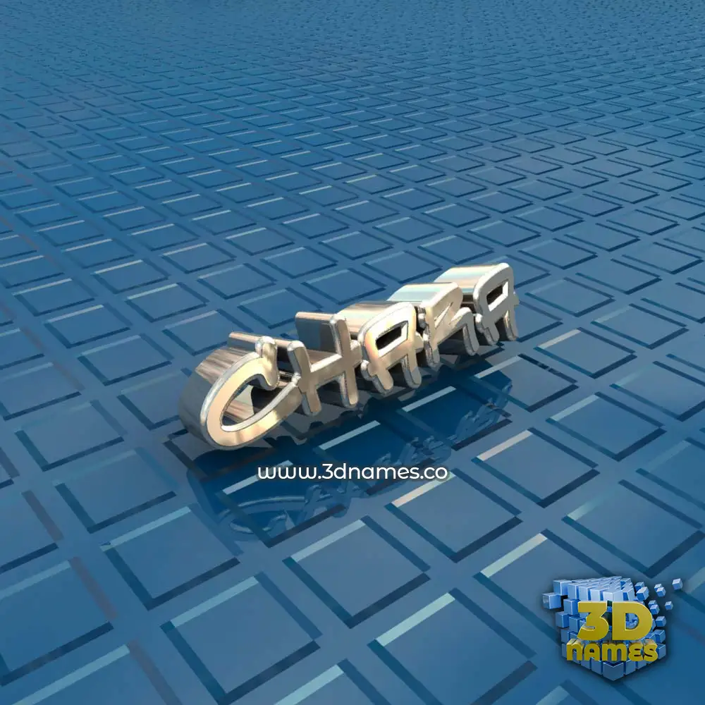 chara in Blue Bling style - 3D name wallpaper