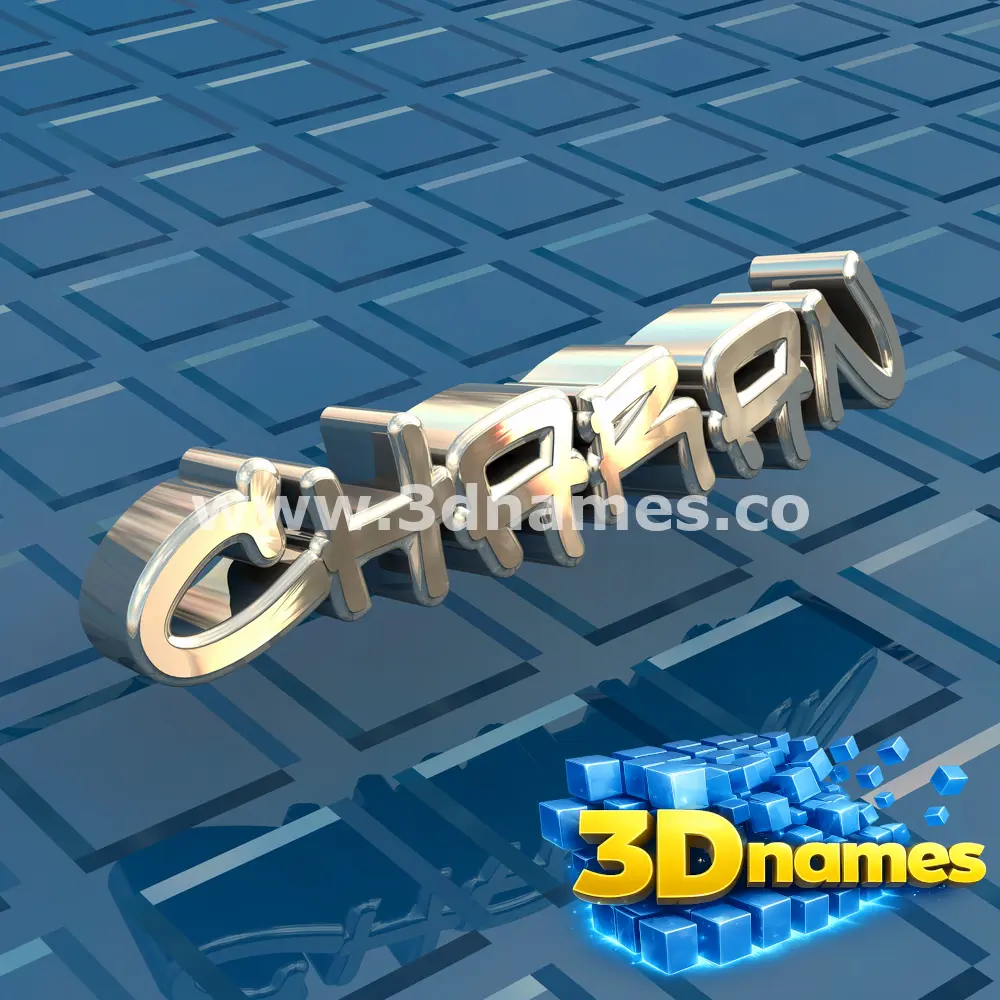 charan in Blue Bling style - 3D name wallpaper