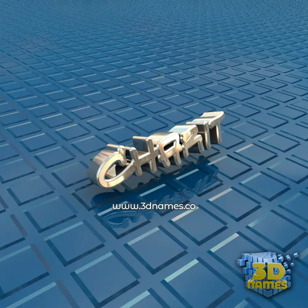 charit in Blue Bling style - 3D name wallpaper