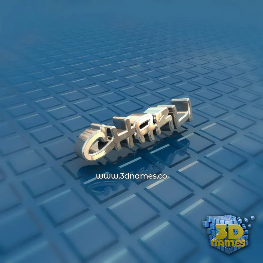 charli in Blue Bling style - 3D name wallpaper