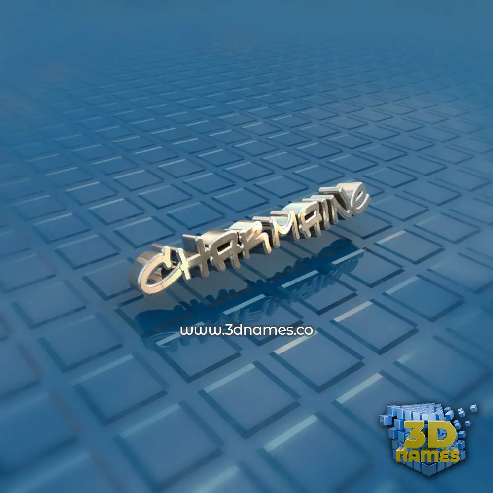 charmaine in Blue Bling style - 3D name wallpaper