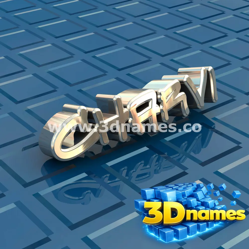 charvi in Blue Bling style - 3D name wallpaper