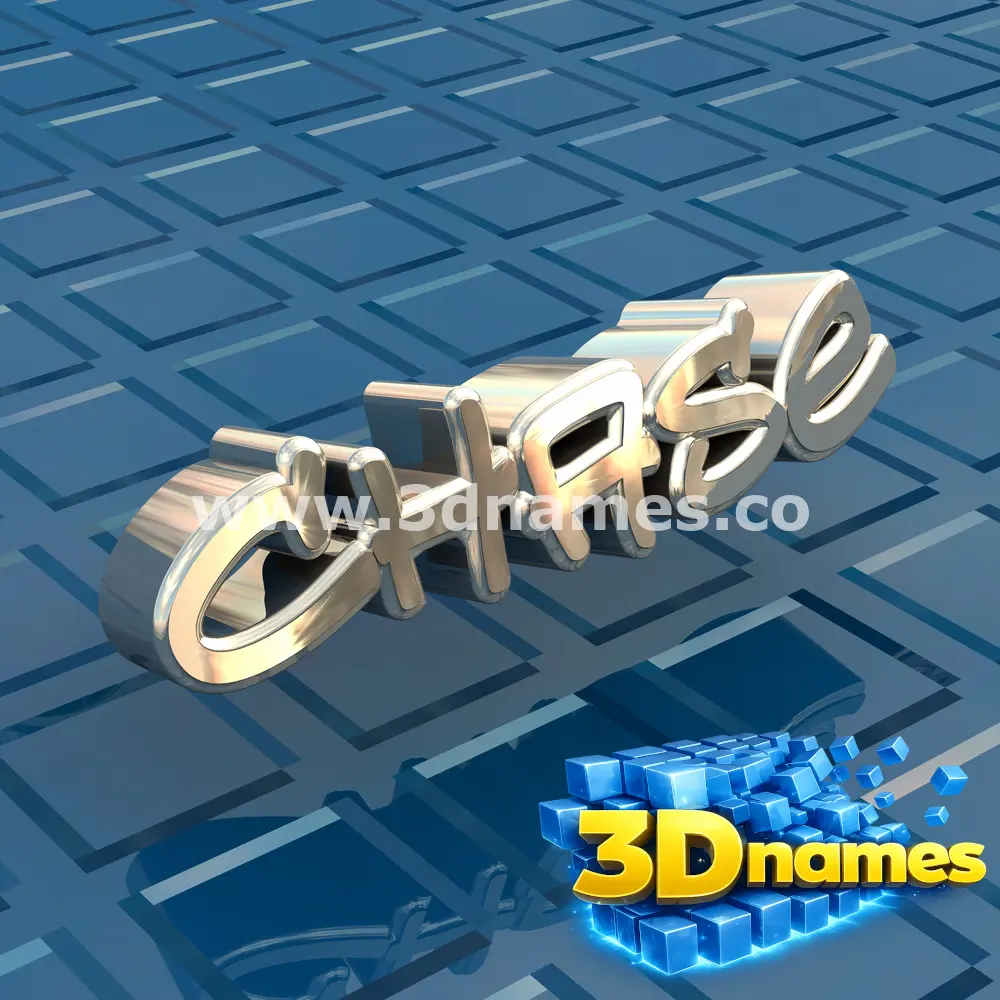 chase in Blue Bling style - 3D name wallpaper