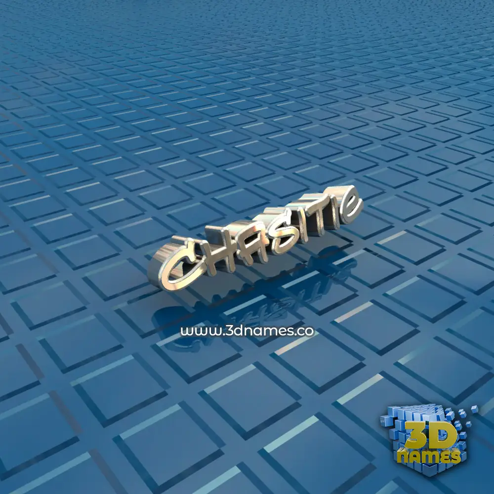chasitie in Blue Bling style - 3D name wallpaper