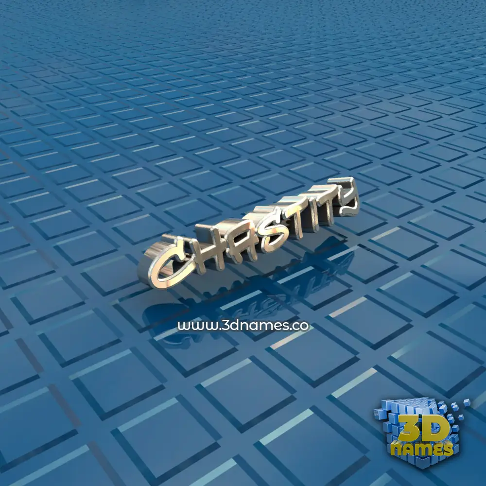 chastity in Blue Bling style - 3D name wallpaper