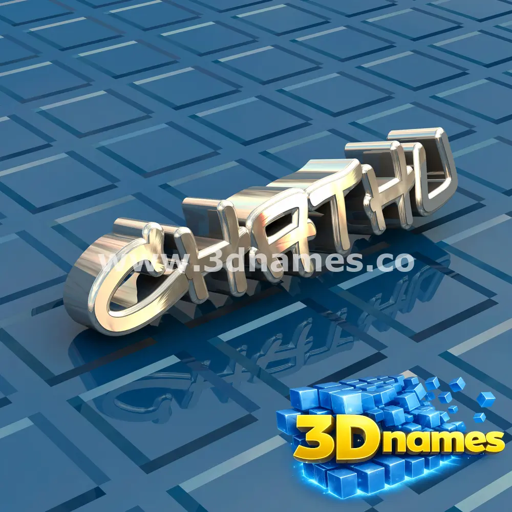 chathu in Blue Bling style - 3D name wallpaper