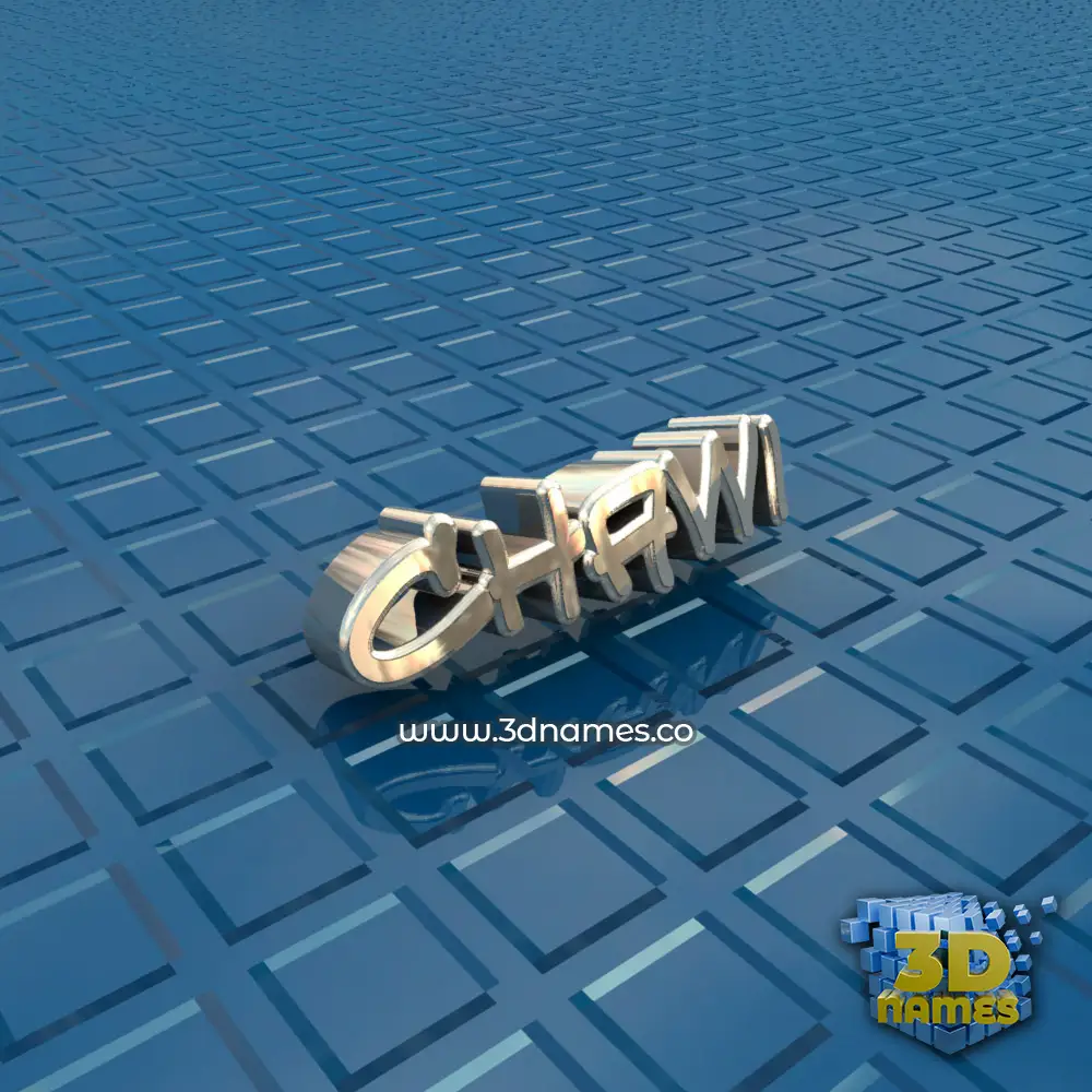 chawi in Blue Bling style - 3D name wallpaper