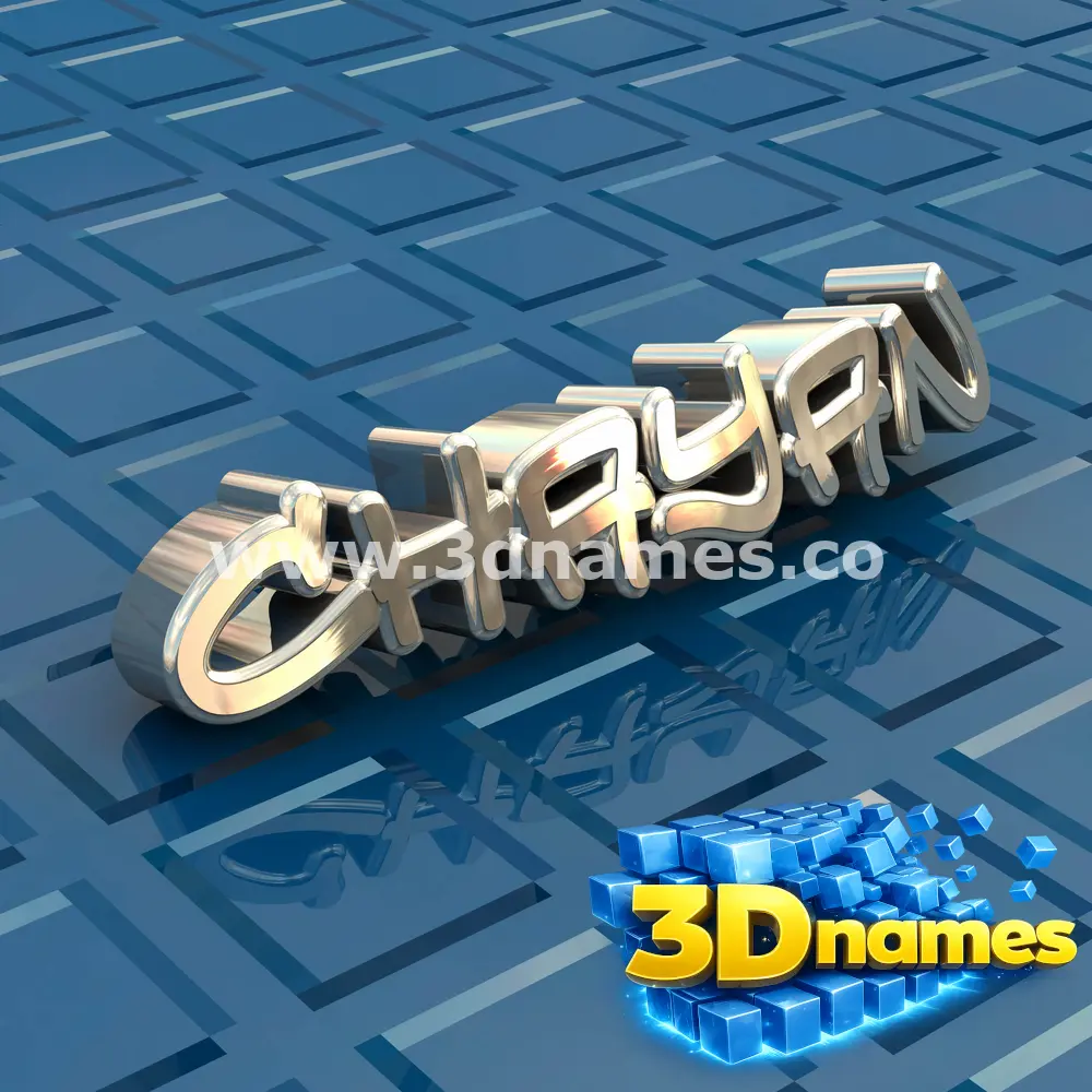 chayan in Blue Bling style - 3D name wallpaper